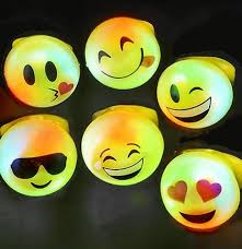Light Up Emoji Ring Sweet 16 Party Favors