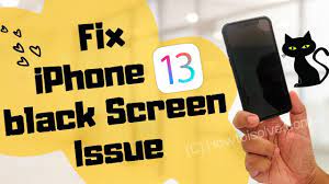 fix iphone 13 stuck black screen issue