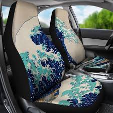 Great Wave Car Seat Covers Japanese Art