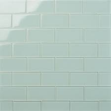 Loft Seafoam Green Glass Subway Tile