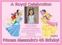 Custom Photo Birthday Party Invitations Disney Princess