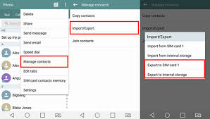 how to import and export android contacts