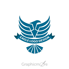 eagle dark blue logo design free psd