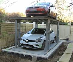 floor parking car lift with roof