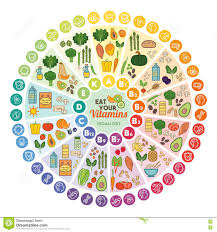 Vitamins Food Sources Stock Vector Illustration Of Brain