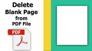 how to delete blank page from a pdf