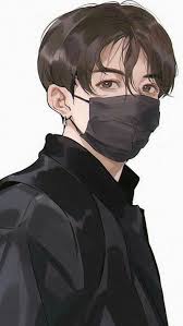 anime boy with mask black mask hd