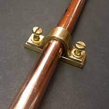 Classic Brass Wall Mount Pipe Clips For