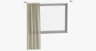 modern curtains open 3d model 39