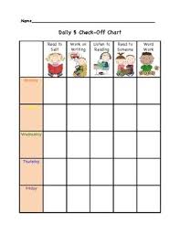 Daily 5 Check Off Chart Daily 5 Reading Daily 5 Daily 5 Math