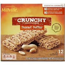 millville crunchy granola bars peanut