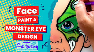 how to face paint a monster eye design