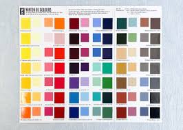 Winton Oil Colours Colour Chart By