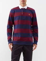 striped cotton jersey rugby shirt