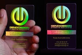 Holographic cards are hard pieces of cardboard and papers that have shiny, metallic images on them. Genixdesign Holographic Business Cards Graphic Design Business Card Business Cards Creative Transparent Business Cards