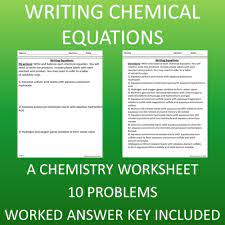 Writing Equations Worksheet Chemistry