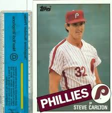 Steve carlton signed 1st ballot 95.8 hof 94 baseball ~ bas beckett coa witness. Over Sized Baseball Card Topps 1985 24 Steve Carlton Phil Pa Phillies 7 X 5 Ebay