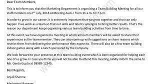team building meeting invitation email