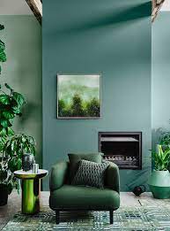 living room green green interior paint