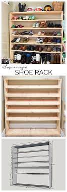 how to make a super sized shoe rack on