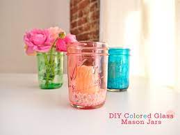 Diy Colored Glass Mason Jars