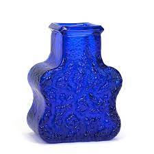 Swedish Vintage Blue Glass Vase Design