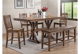 See more ideas about dining set, dining, chair bench. Winners Only Carmel Dct33879r 4x5224r 5624r 6 Piece Dining Set With Bench Dunk Bright Furniture Table Chair Set With Bench