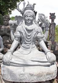 large stone tating shiva statue