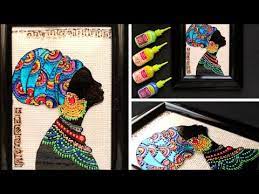 easy diy african lady silhouette glass