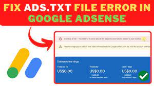 how to fix ads txt file in google