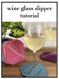 Wine Glass Slippers Fabric Coasters