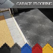 studded surface grey garage flooring
