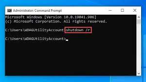 restart computer using command line