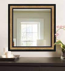 Framed Square Decorative Wall Mirror