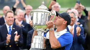 Defending champion brooks koepka will take a commanding lead into the final round of the us pga championship after none of his challengers took advantage of some rare flashes of fragility at bethpage. Brooks Koepka Hangs On To Win Pga Championship For 2nd Year In A Row Cbc Sports