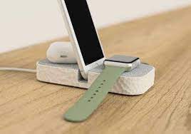 the 3d printed iphone dock with apple