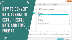how to convert date format in excel
