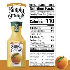 simply non gmo orange juice no pulp 52