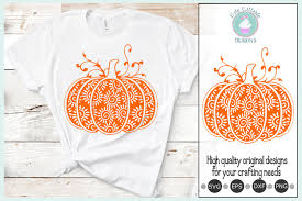 Pumpkin Mandala Svg Thanksgiving Autumn Zentangle Svg 313358 Cut Files Design Bundles