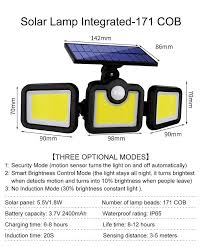 solar lamps lights outdoor 171 cob leds