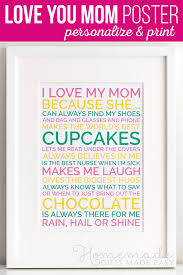 mothers day personalized poster gift