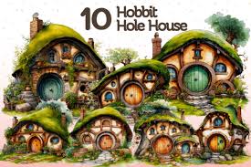 Watercolor Hobbit Hole House Graphic By