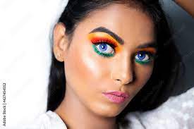 concept colorful eye makeup stock foto