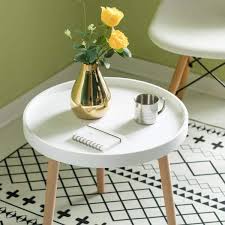 White Modern Round Plastic Coffee Table