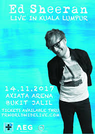 The concert will be held on november 14 at the axiata arena. Update Dividetour Ed Sheeran To Return To Kuala Lumpur In November 2017