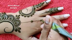It can be easily made using simple techniques. New Unique Stylish Mehndi Design 2021 Easy Simple Mehndi Design For Hand Arham Mehndi Designs Youtube