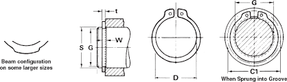 Heavy Duty External Retaining Rings Heavy Duty Snap Rings