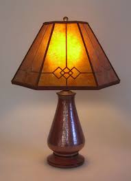 Copper Small Table Lamp Amber