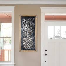 Metal Pineapple Framed Wall Art