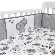 Elephant 4 Piece Baby Crib Per Pads